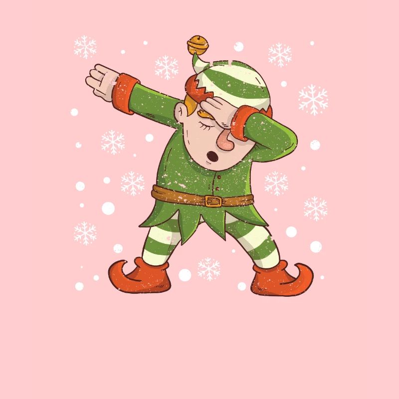 Christmas Dabbing Elf Squad Dab Dance Xmas