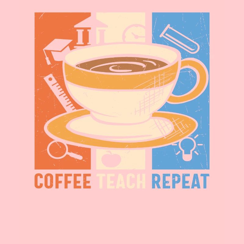 Café Enseigner Répéter le café et citations des enseignants