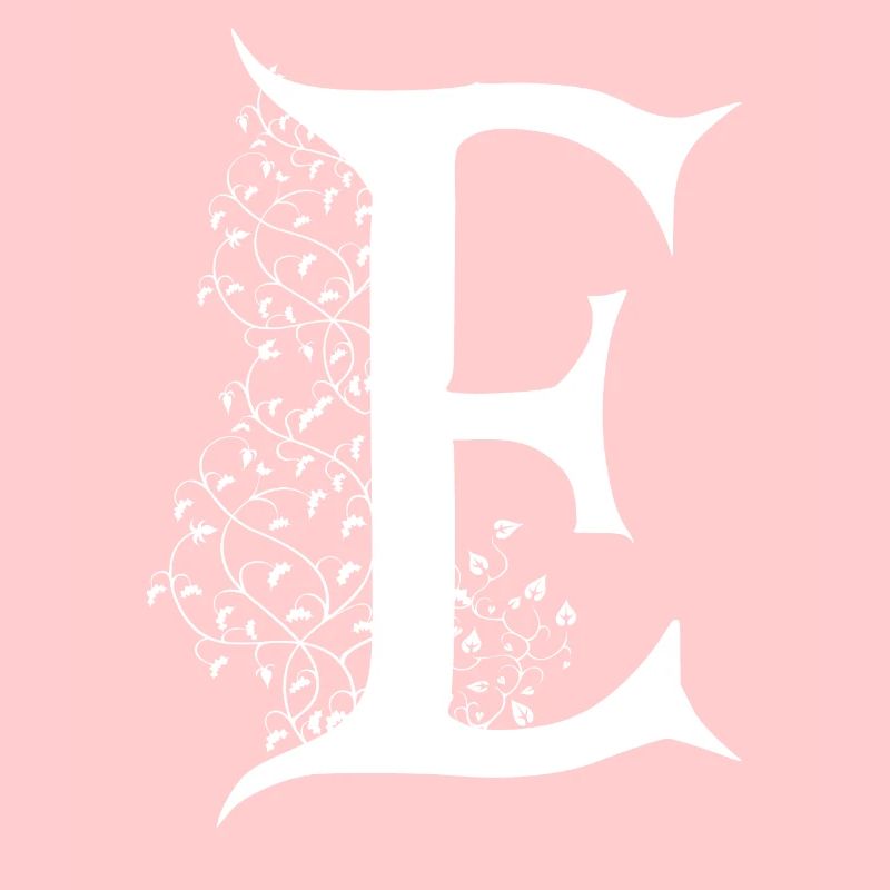 Brief E Monogramm Kalligraphie Gothic Witch WiccaA