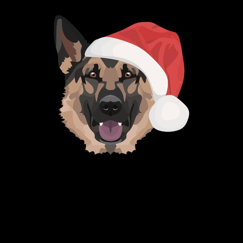 German Shepherd Merry Christmas