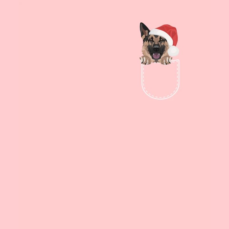 German Shepherd Merry Christmas