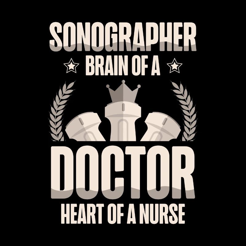 Sonographer Gehirn Eines Arztes Herz Einer