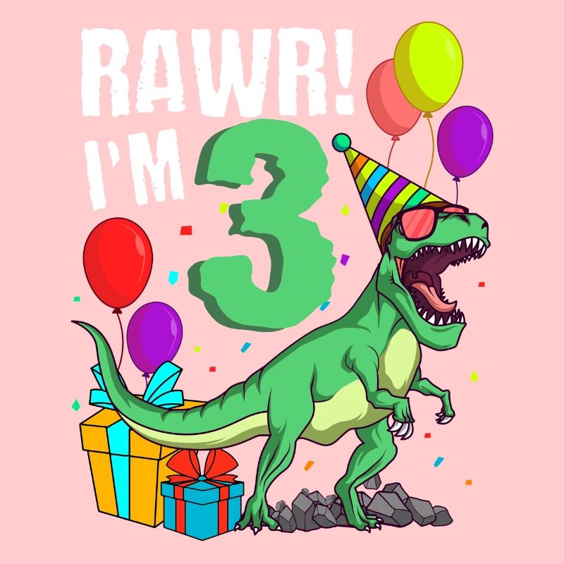 3. Geburtstag Ich Bin 3 Jahre T-Rex Dinosaurier
