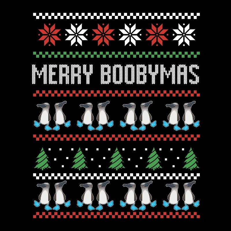 Blue Footed Booby Bird Pull de Noël moche