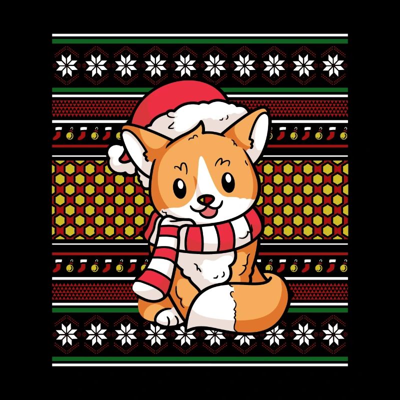 Moche pull de Noël Tshirt Renard de Noël