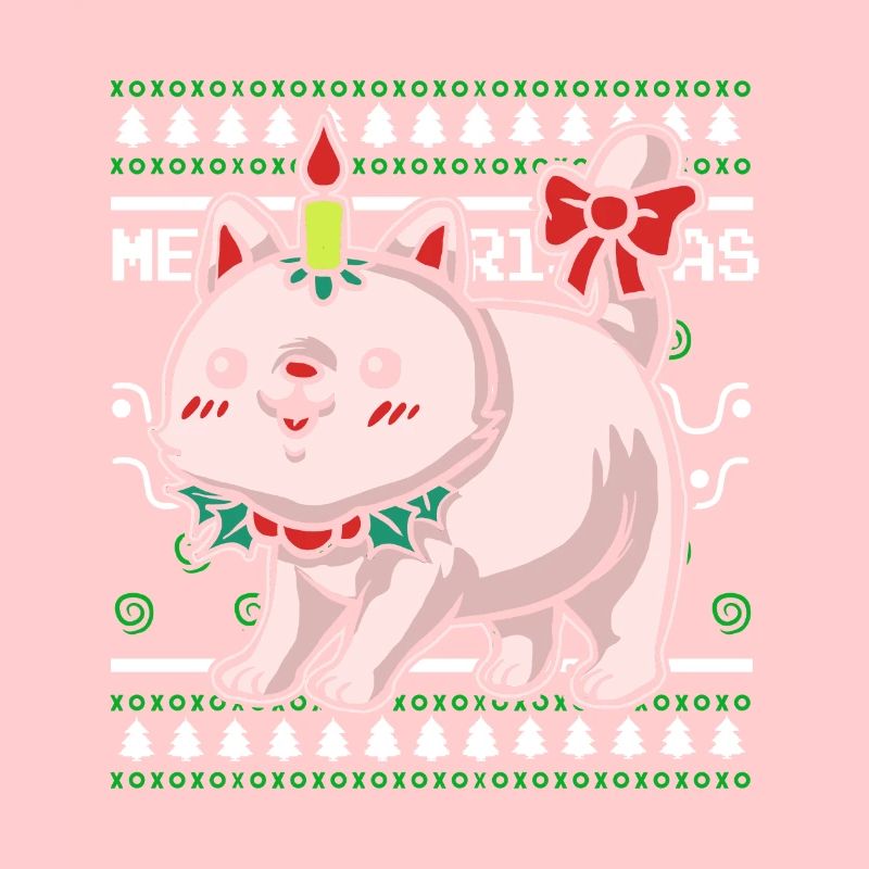 Pull de Noël moche Chat de Noël