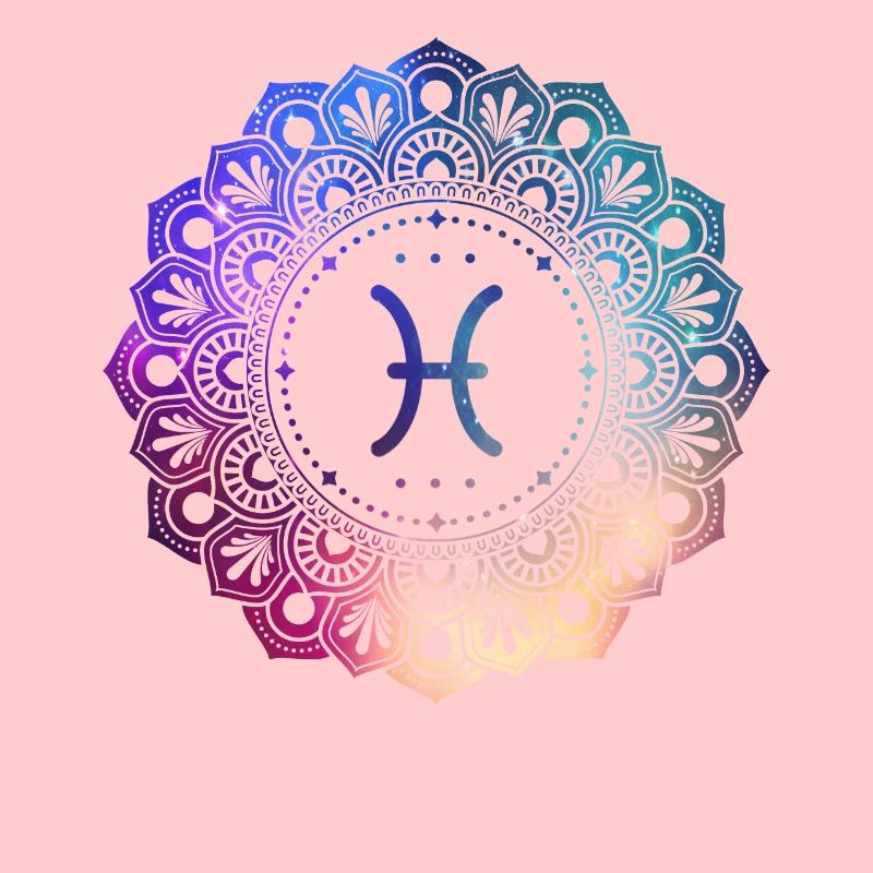 Fische Sternzeichen Symbol Mandala