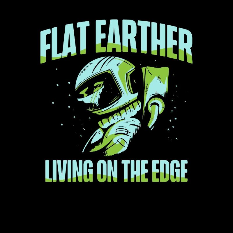 Flat Earther vit en marge de la Flat Earth Society