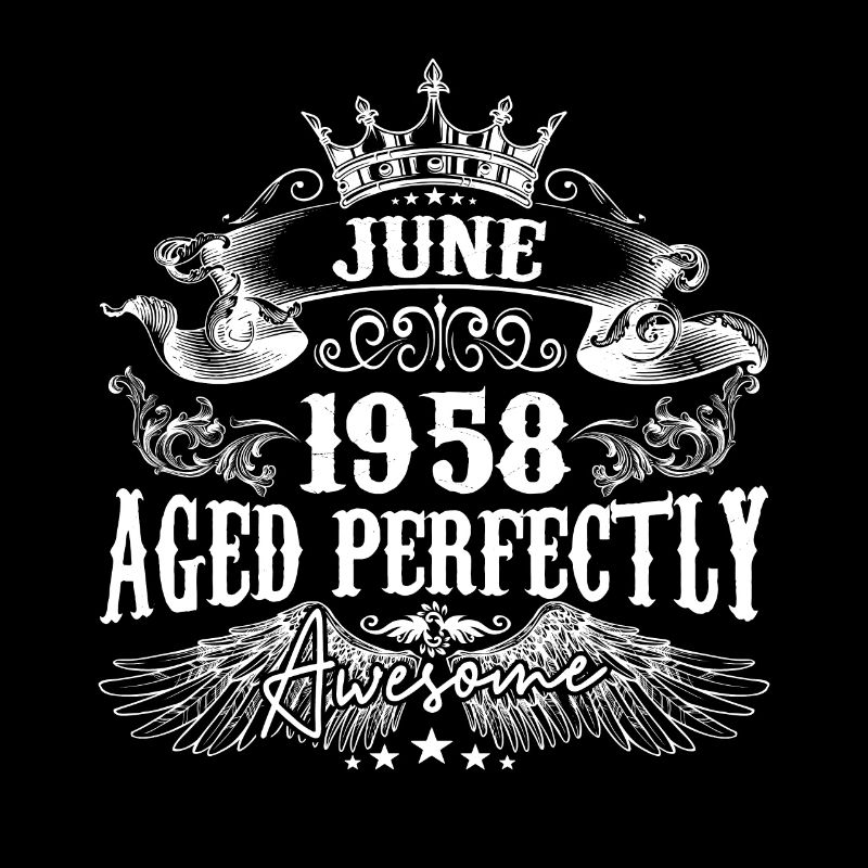 1958| Juni 1958 Geburtstag Perfekt gealtert