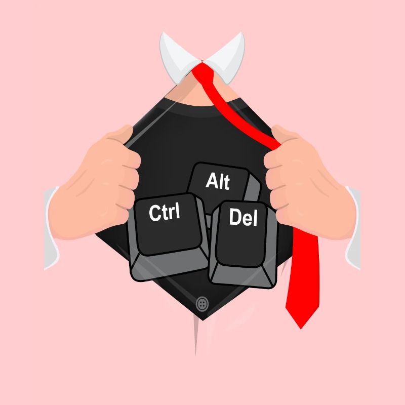 Ctrl alt del hack ordinateur informaticien