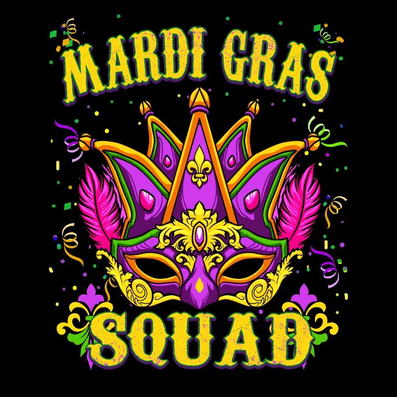 Cooles Mardi Gras Design - Mardi Gras Squad