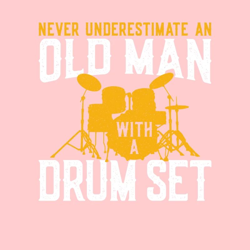 Schlagzeug Drums Drumming Band Alter Mann