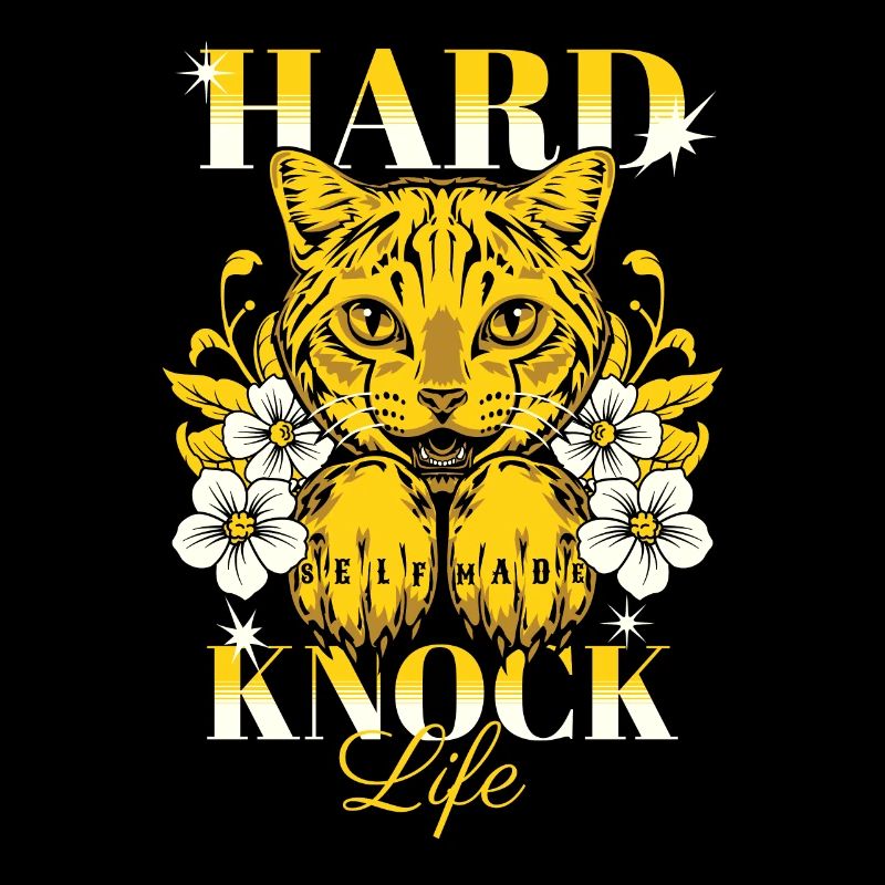Hard Knock Life - Chat mignon avec des fleurs