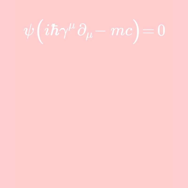 Dirac Equation Mathematical Relativistic Quantum