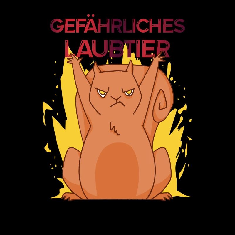 Gefährliches Laubtier Eichhörnchen