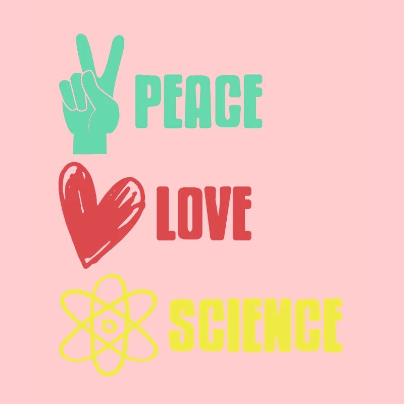 Peace Love Science Rétro Science Professeurs de sciences conçoit
