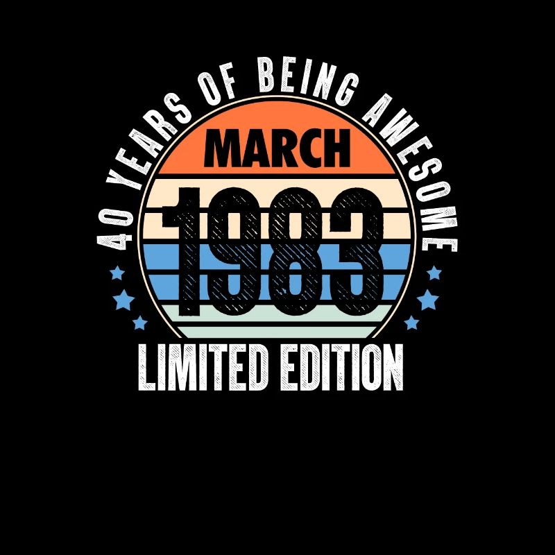 Mars 1983 40e anniversaire cadeau de 40 ans