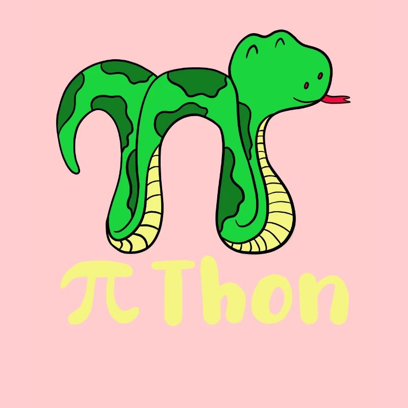 Drôle serpent pi jour math python science blague