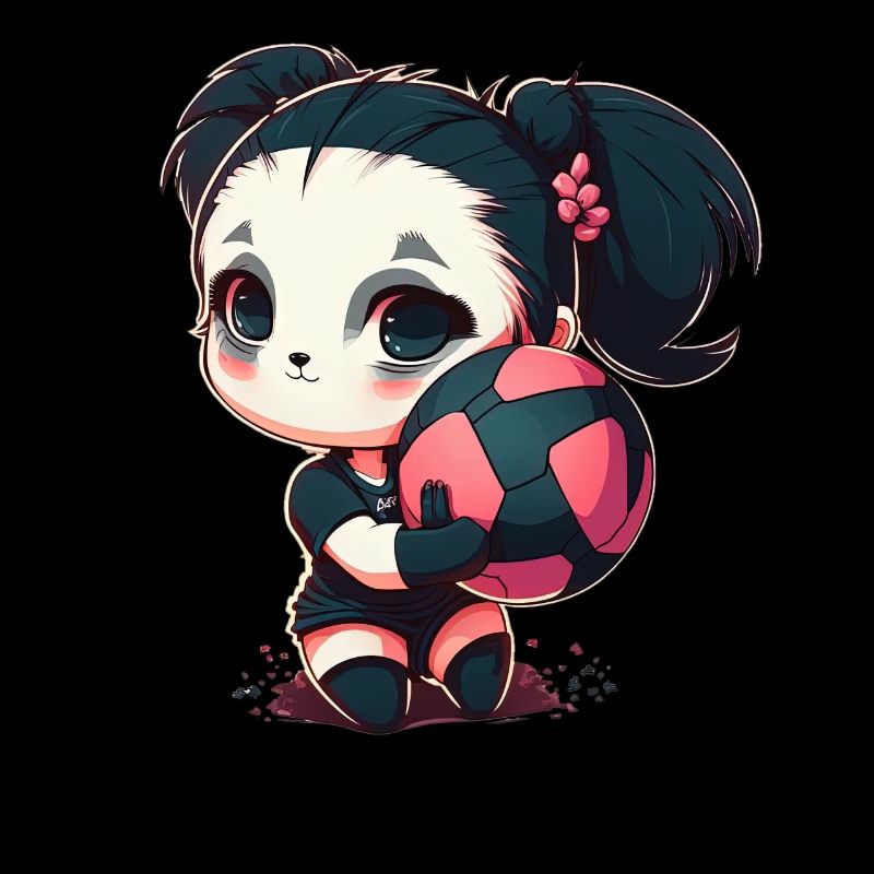 Shibi Panda Mädchen mit Volleyball- Anime