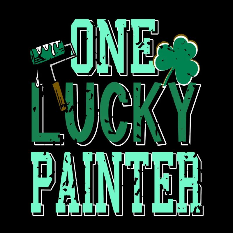 One Lucky Painter Retro Funny Painter Designs