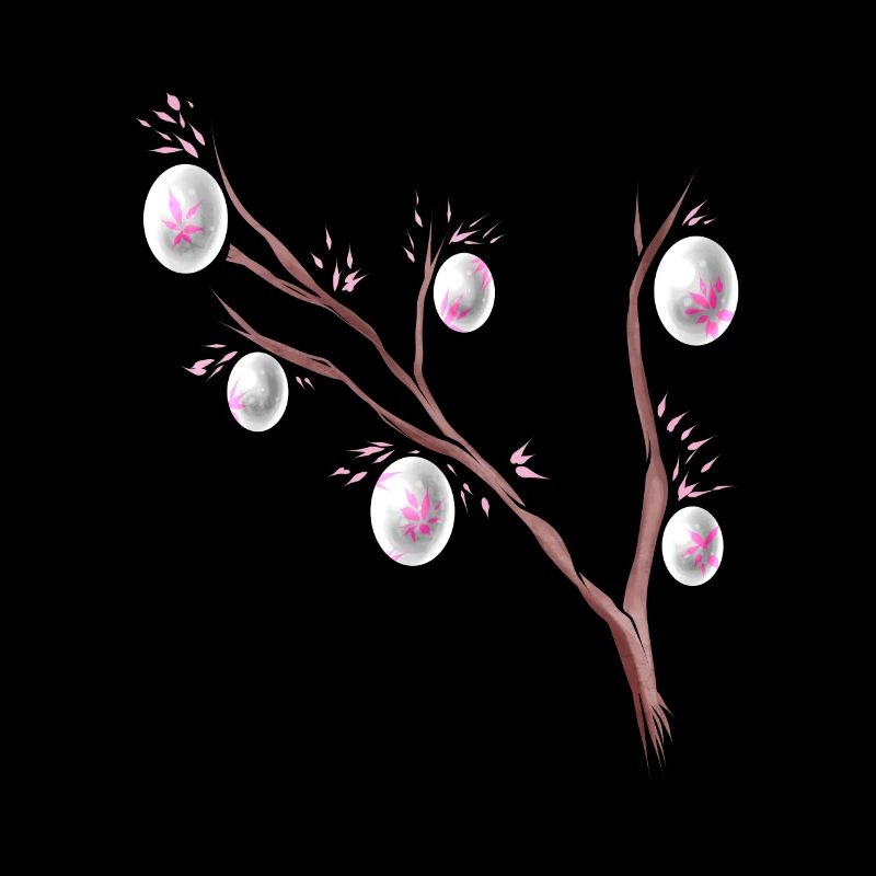 Easter Decoration Easter Eggs On A Branch For