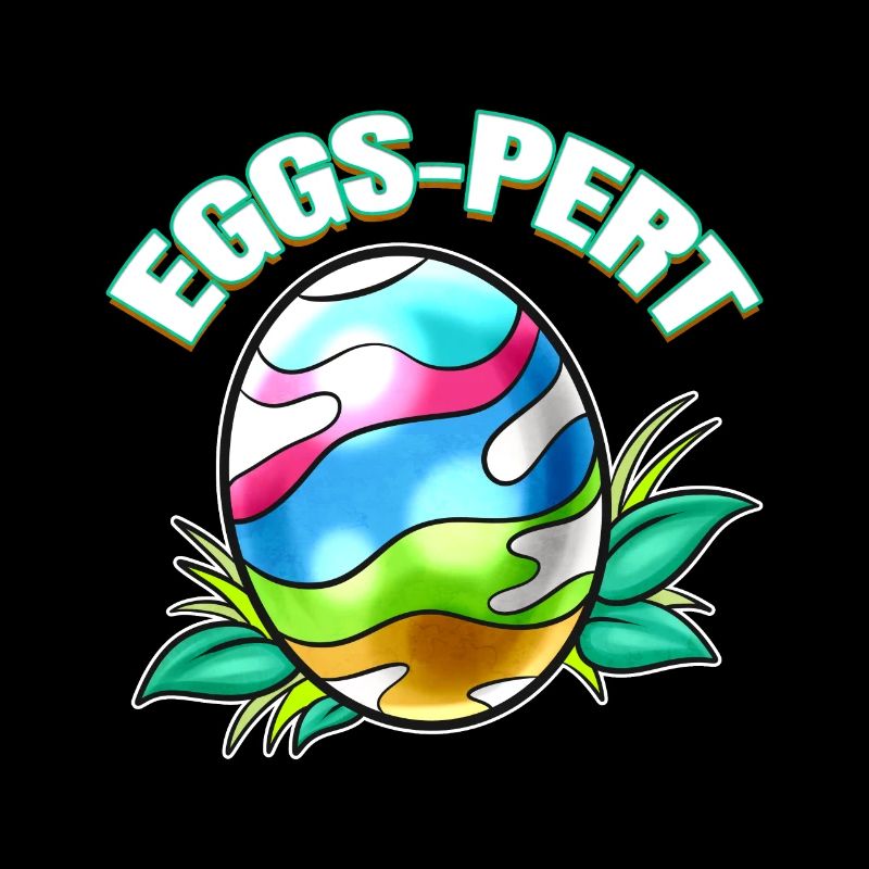 Funny Easter Egg With Lettering Eggs-pert On