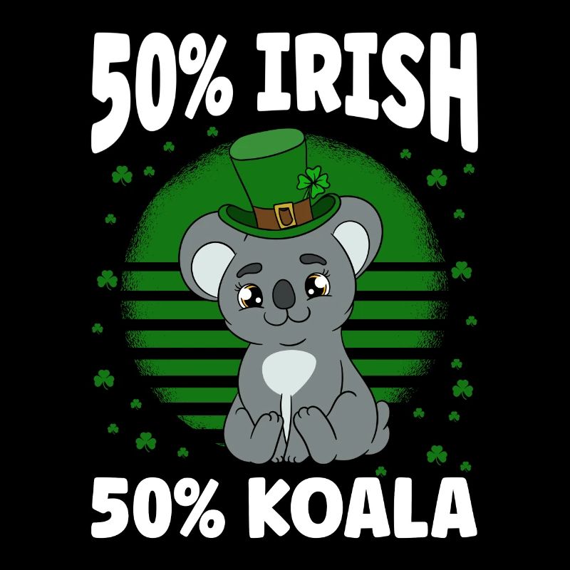 Koala mignon avec chapeau Saint Patrick