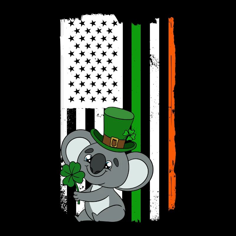 Mignon koala avec chapeau Saint-Patrick
