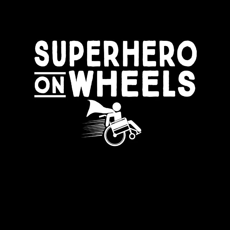 Rollstuhlfahrer Superheld auf Rädern Rollstuhl