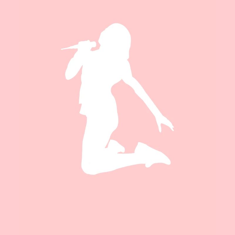 Silhouette de chanteuse chanteuse