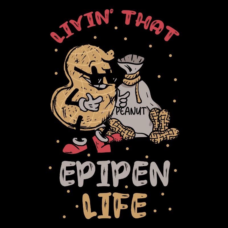 Das Epipen-leben Erdnuss-allergiker