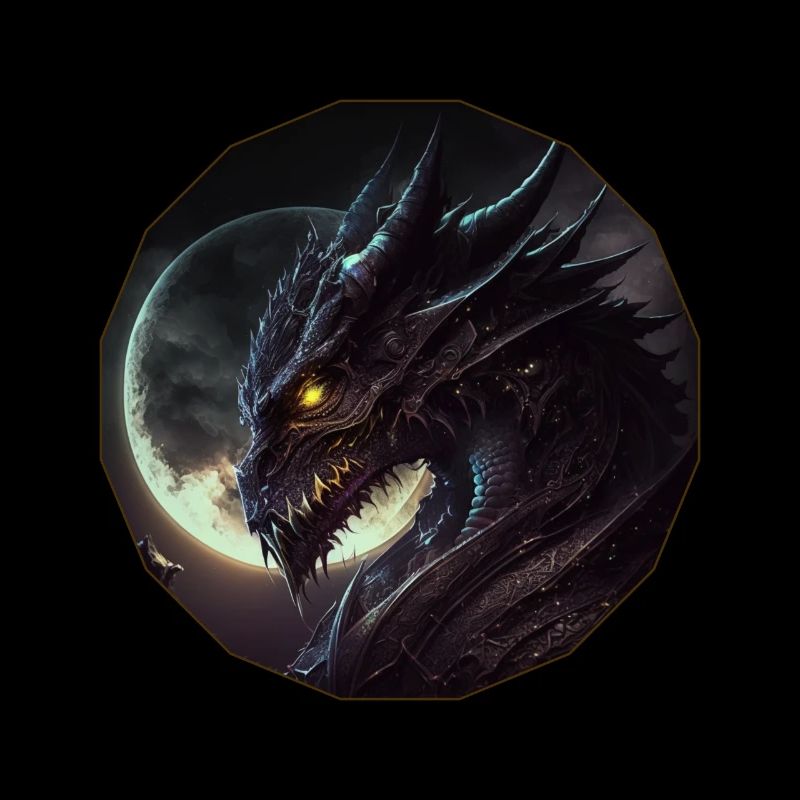 Dunkler Blick des Drachen