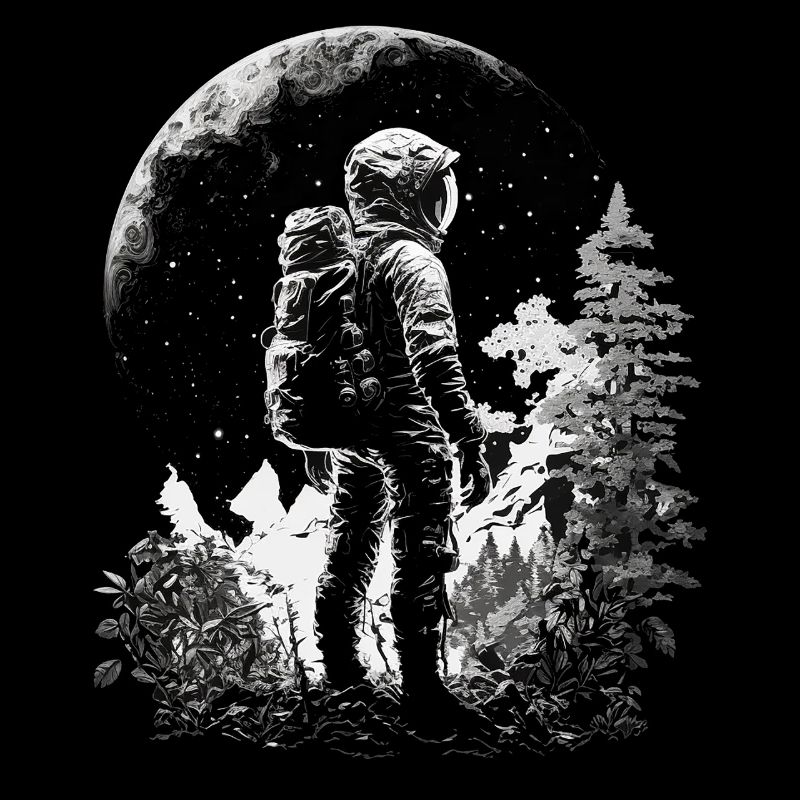 Dessin d’astronaute Motif de cadeau spatial