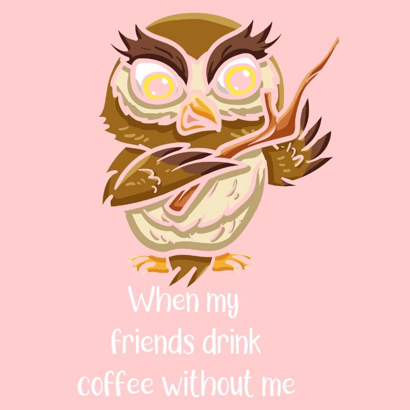 Hibou amis moi buvant du café
