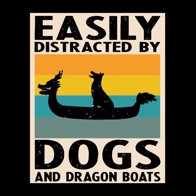 Drachenboot und Drachenboot Crew