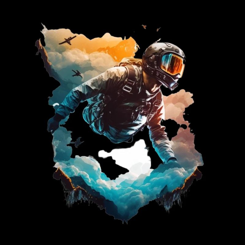 Vol dans les nuages, parachutisme