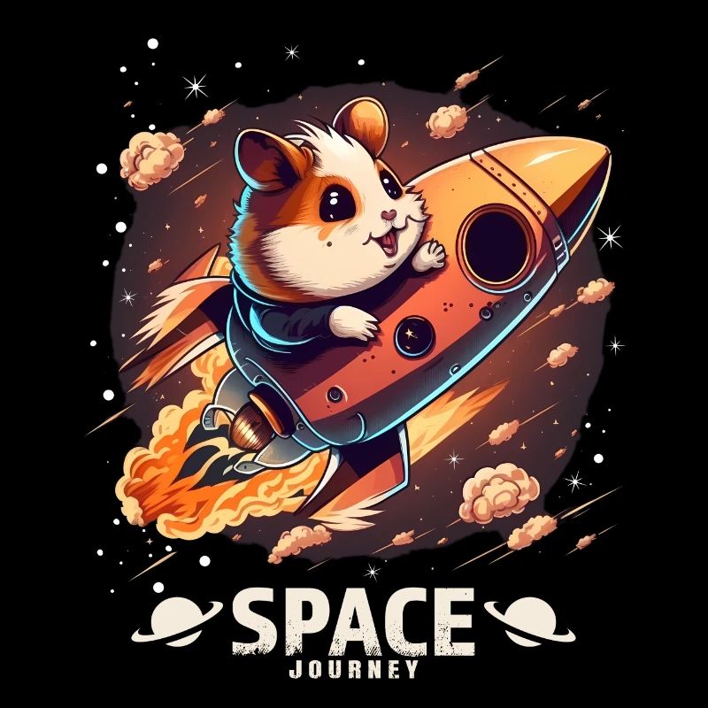 Astronaute Hamster Hamster Lover Design de l’espace