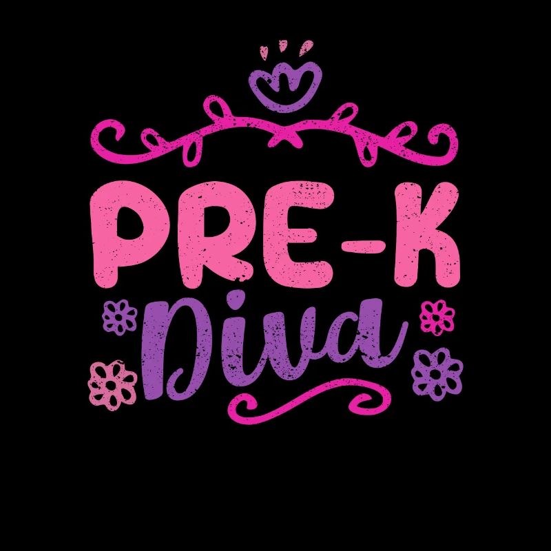 Pre-K Diva Funny Vorschule Lehrer Student zurück