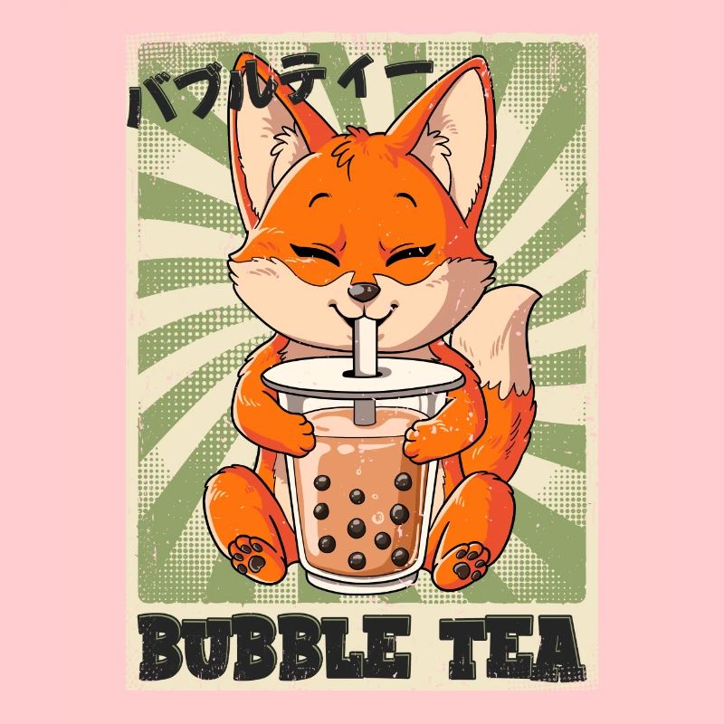 Boba Tea Fox Bubble Tea