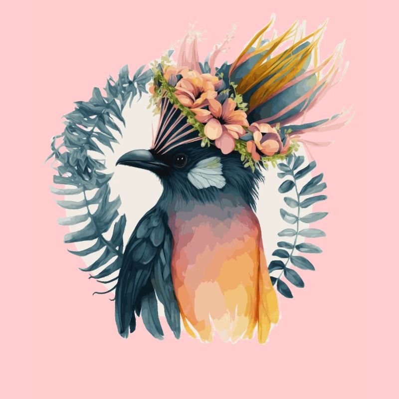 Mignon Oiseau De Paradis Fleur Fleur Couronne Oiseaux de compagnie
