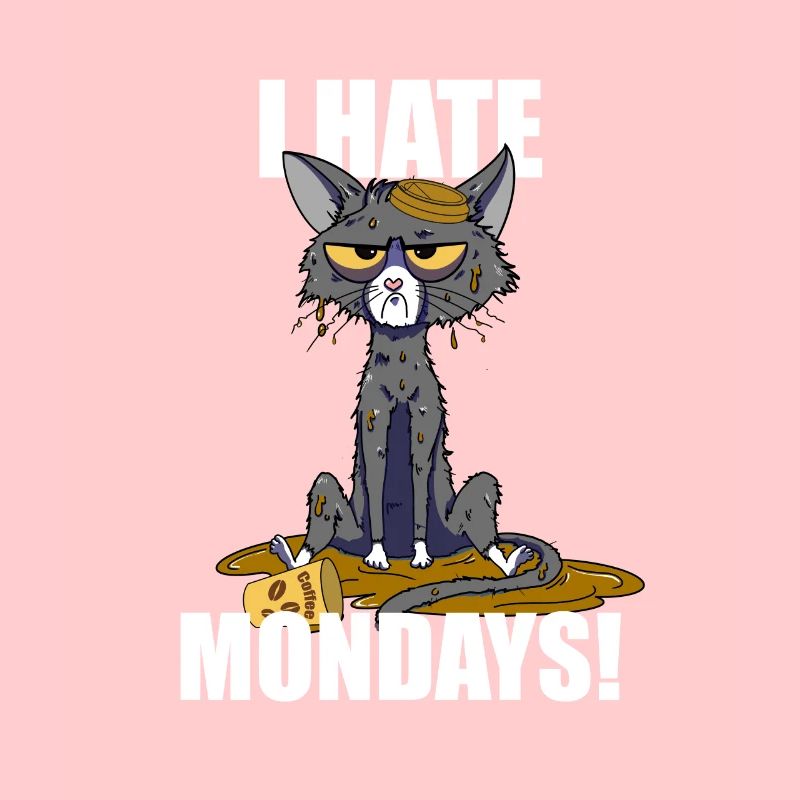 Cat i hate mondays funny monday saying