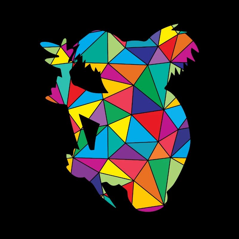 Low Poly Koala Géométrie Polygone Koala