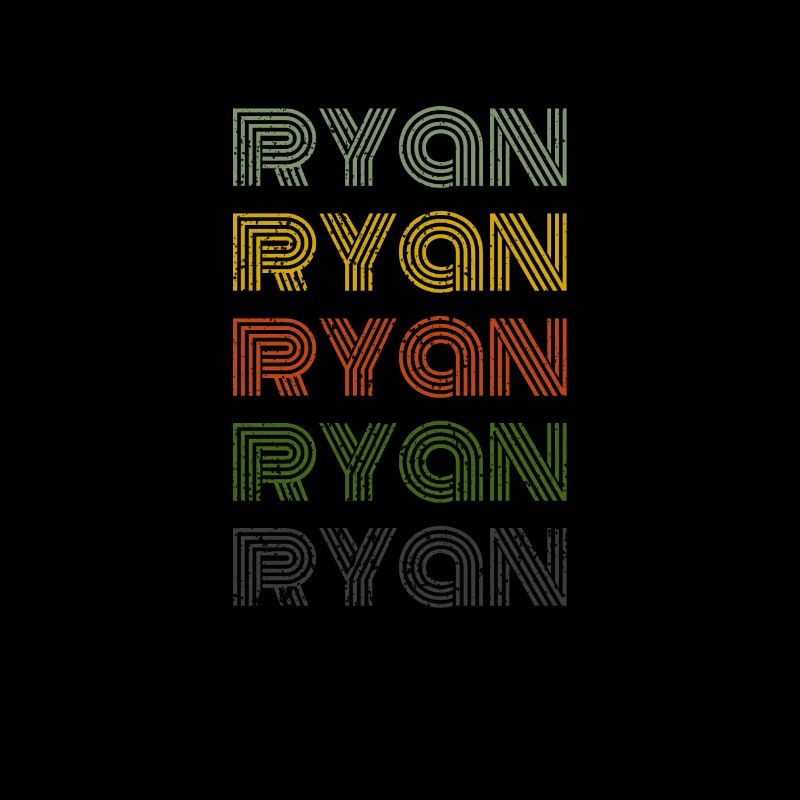 70s Retro Name Vintage Personalized Ryan