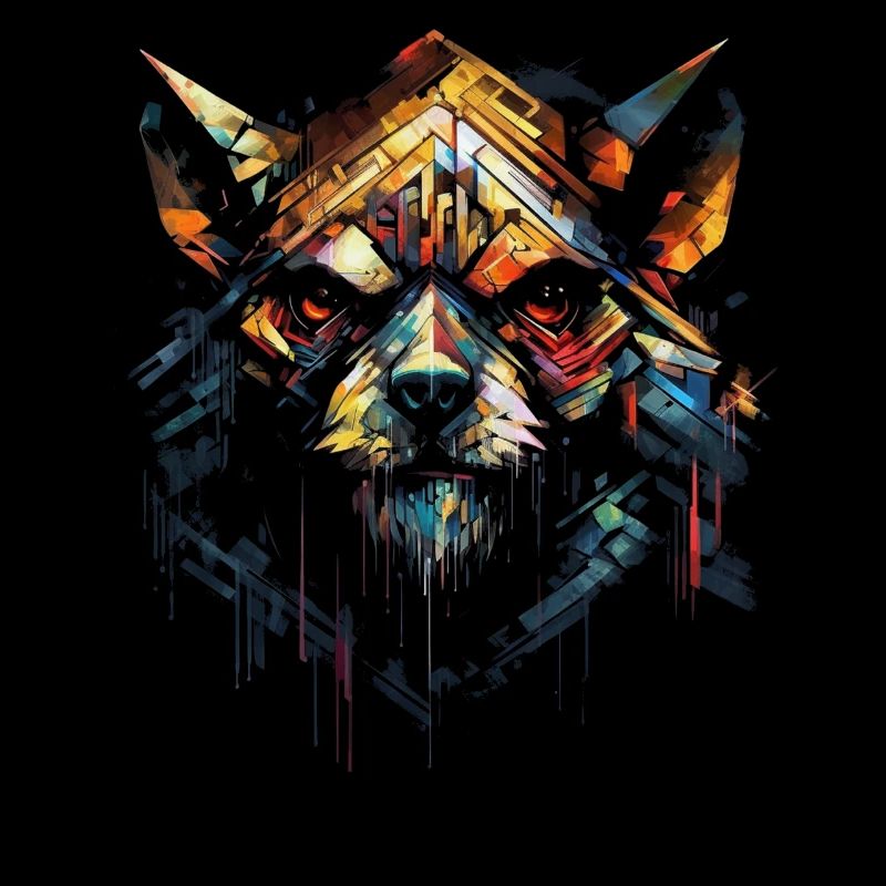 Bär Polygon Kunst Tier Geschenkidee Zoo Bunt Tiere