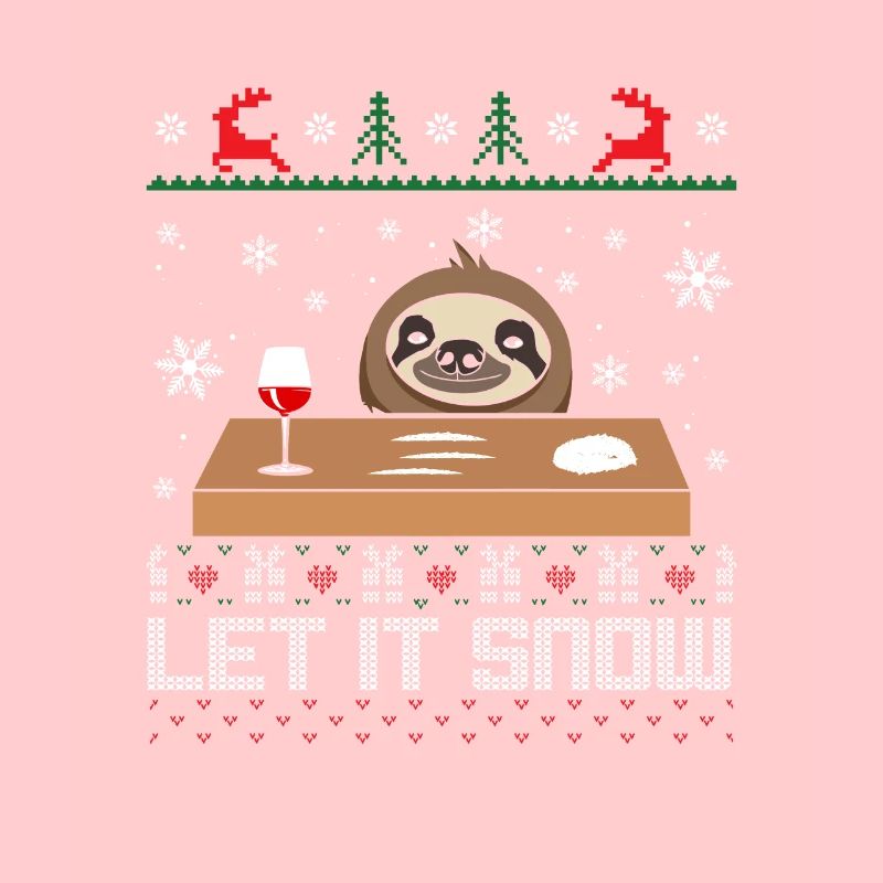 Let It Snow Sloth Pull moche