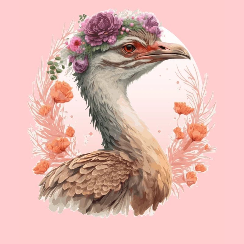 Outarde mignonne Observation des oiseaux Couronne de fleurs Floral Bir