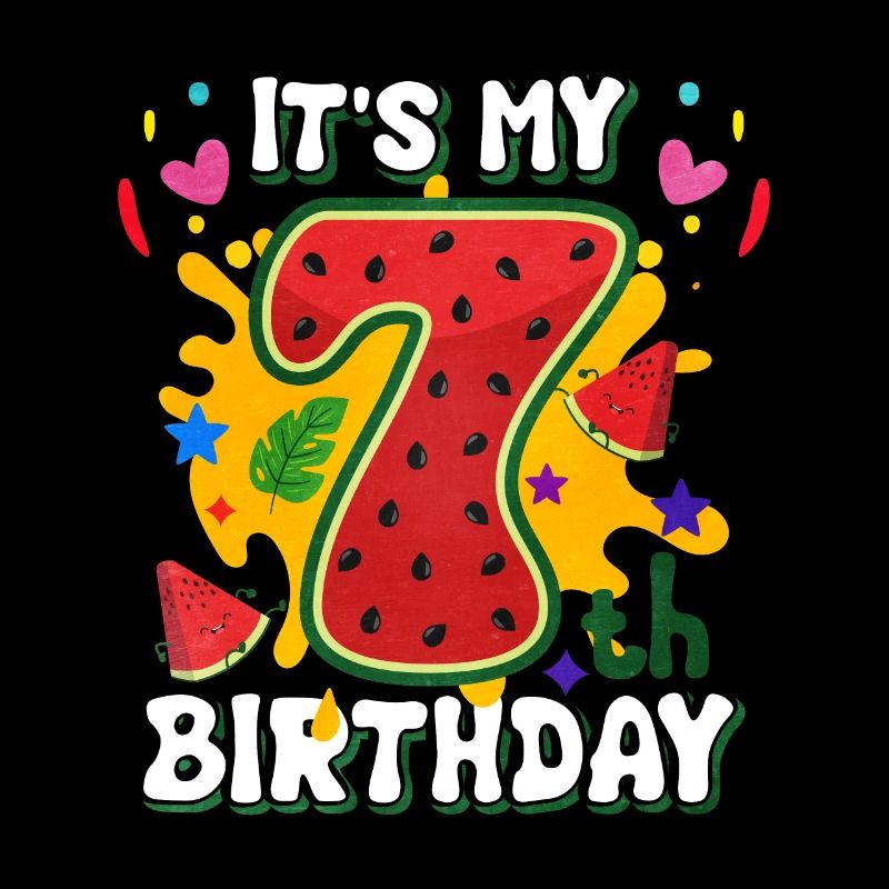 7. Geburtstag Wassermelone Sommer Geschenk