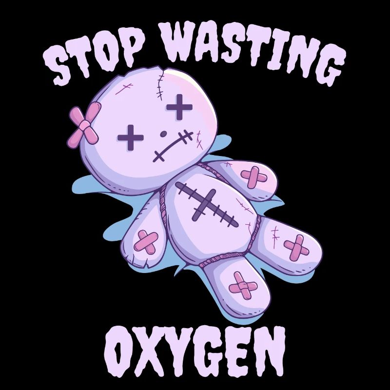 Stop Wasting Oxygen Pastel Goth Kawaii
