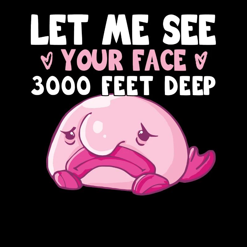 Costume de Blobfish - Visage de poisson Blob laid -