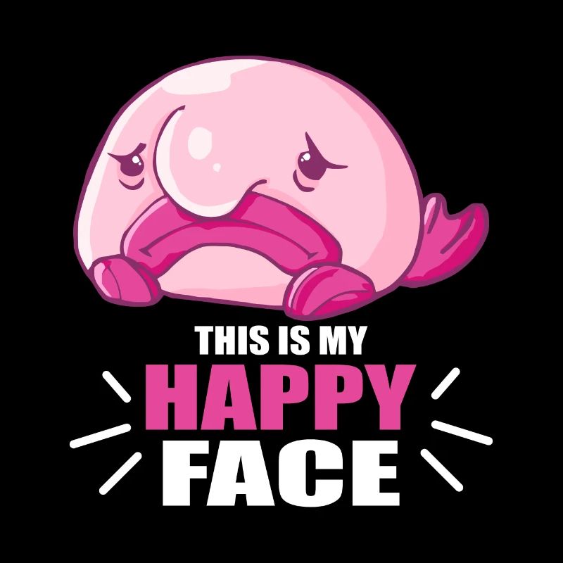 Costume de Blobfish - Visage de poisson Blob laid -